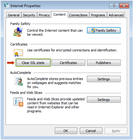 Clear the SSL Cache